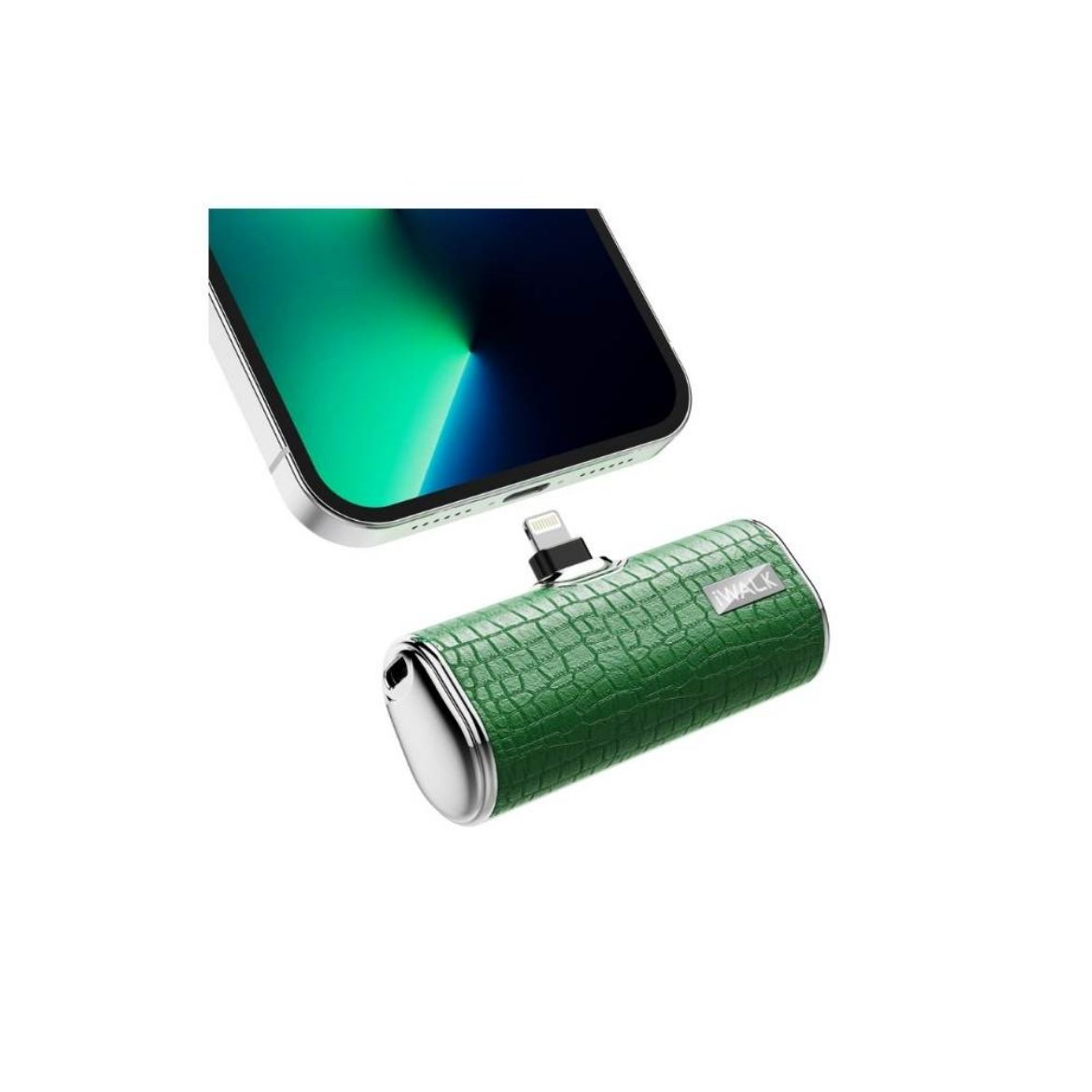 Picture of iWalk 4500mAh Power Bank Built-in Lightning Leather - Green