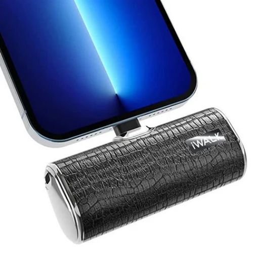 Picture of iWalk 4500mAh Power Bank Built-in-Type-C Leather - Black