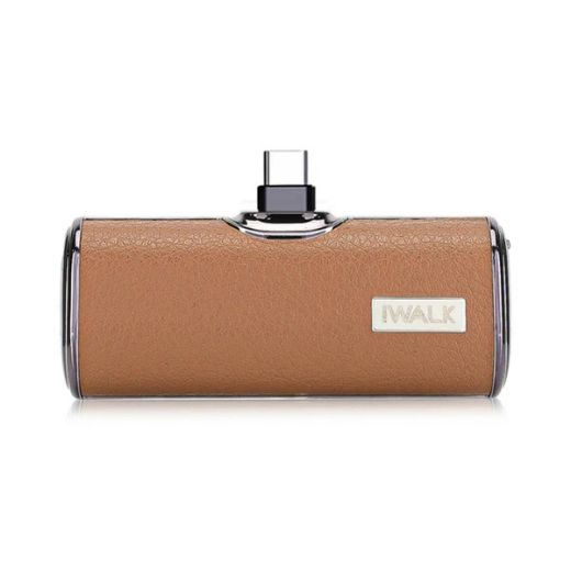 Picture of iWalk 4500mAh Power Bank Built-in-Type-C Leather - Brown