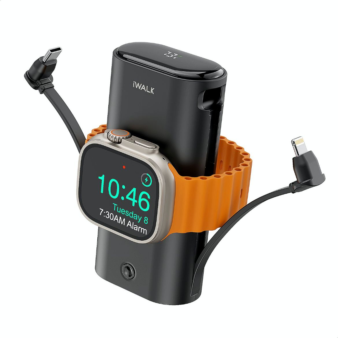 Picture of iWalk LinkPod W2 10000mAh 30W PD Power Bank Built-in Two Fast Charging Cable - Black