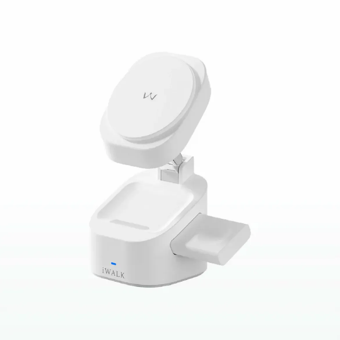 Picture of iWalk StandMe Power 15W MagSafe Compatible 3 in 1 Foldable Wireless Charger - White